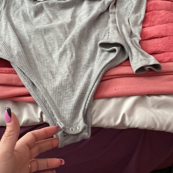 Grey Ruffled Body suit - Picture 3 of 3